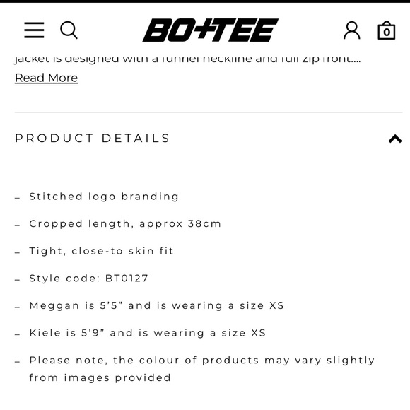 Bo+Tee ribbed zip crop jacket in cream size small - Picture 9 of 10